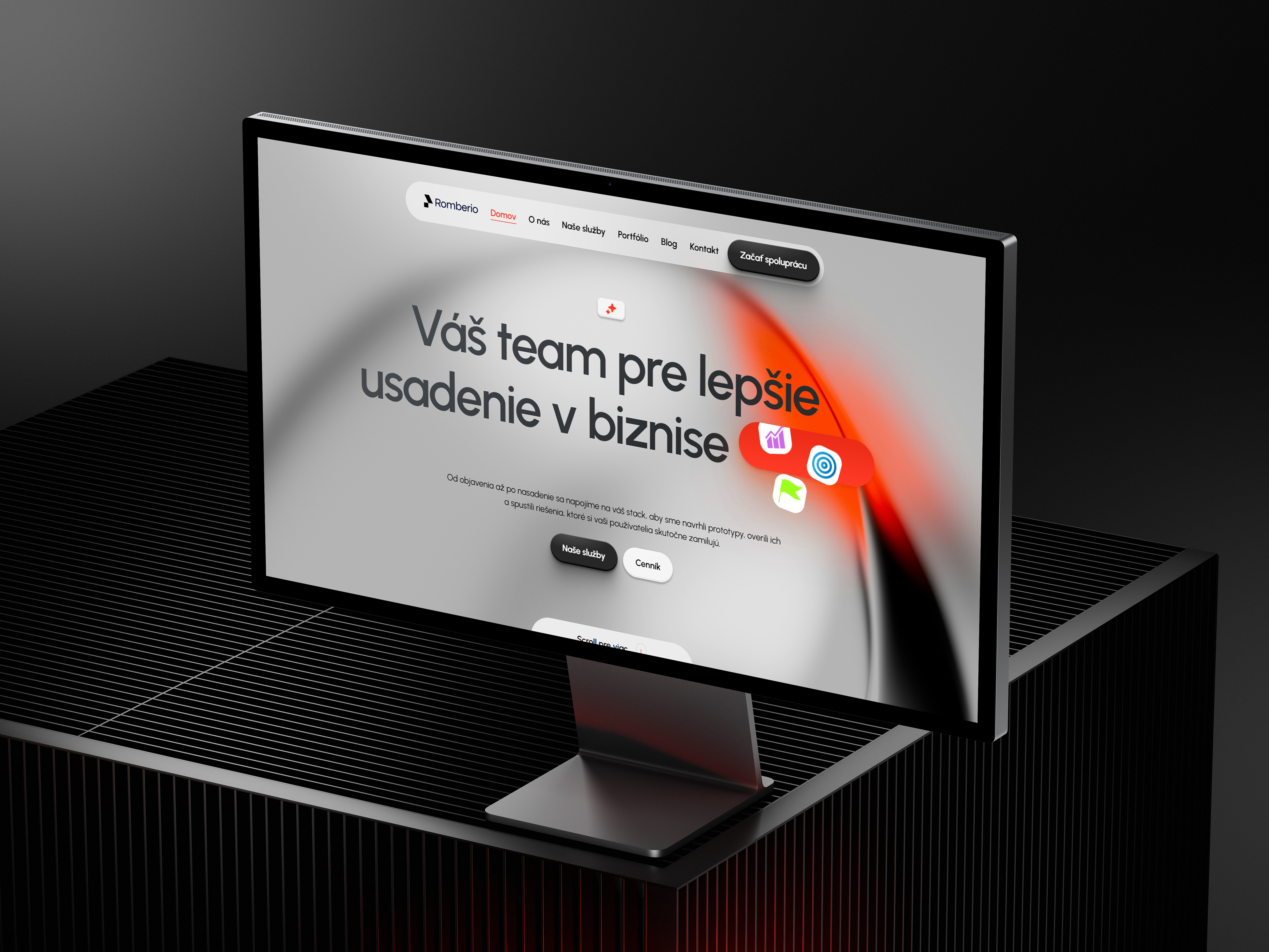Responzívny webdizajn pre firmu s marketingom